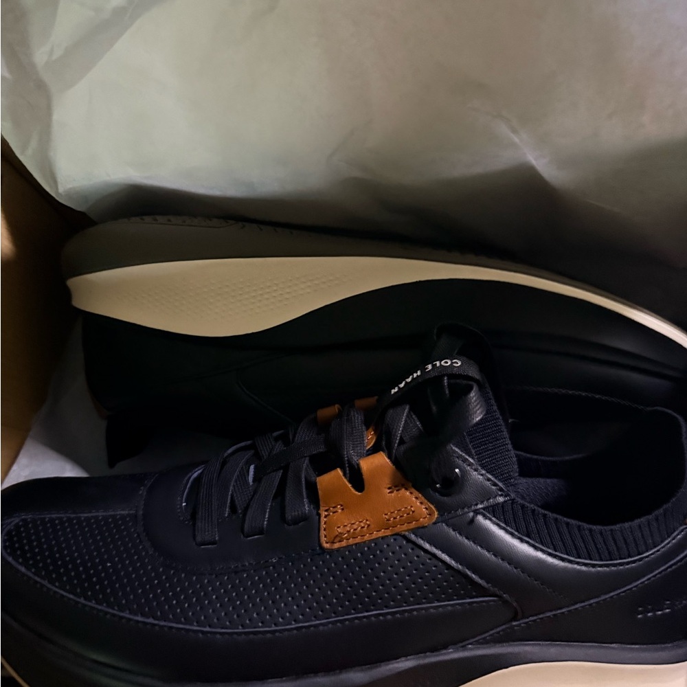 Cole Haan Men's Black and Tan Sneakers